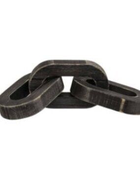 Distressed Black Wooden Chain